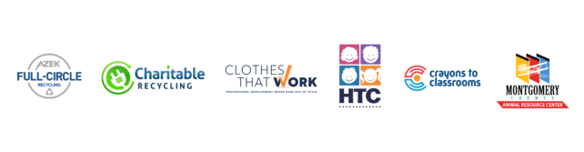 Logos of Think Patented's Recycle Day Partners